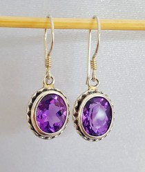 purple earrings